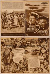 9z144 KING SOLOMON'S MINES German program '51 Deborah Kerr & Stewart Granger in Africa, different!