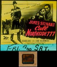 9z082 CALL NORTHSIDE 777 glass slide '48 full-length image of James Stewart, plus Conte & Walker!