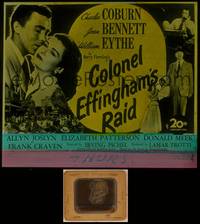9z085 COLONEL EFFINGHAM'S RAID glass slide '45 pretty Joan Bennett, Charles Coburn
