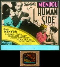 9z087 HUMAN SIDE glass slide '34 Adolphe Menjou, Doris Kenyon, Charlotte Henry, Dickie Moore