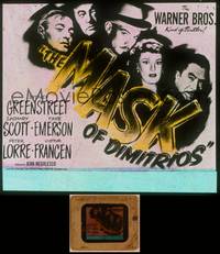 9z094 MASK OF DIMITRIOS glass slide '44 Peter Lorre, Sydney Greenstreet, Zachary Scott, Emerson