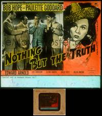9z100 NOTHING BUT THE TRUTH glass slide '41 Paulette Goddard, Bob Hope, different image!