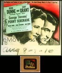 9z106 PENNY SERENADE glass slide '41 super close up of Cary Grant & pretty Irene Dunne!