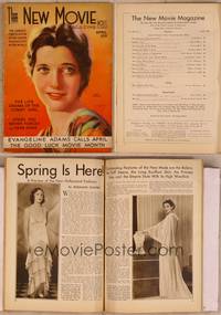 9z038 NEW MOVIE MAGAZINE magazine April 1931, art of Kay Francis by Jules Erbit!