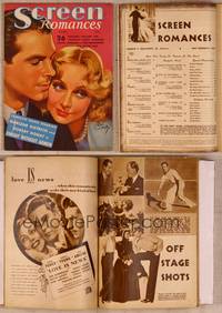 9z051 SCREEN ROMANCES magazine April 1937, art of Lombard & MacMurray by Earl Christy!