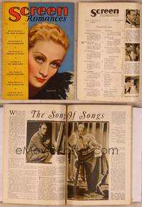 9z043 SCREEN ROMANCES magazine June 1933, art of Marlene Dietrich from The Song of Songs!