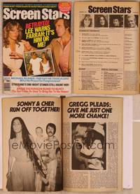 9z072 SCREEN STARS magazine August 1977, Lee Majors catches Farrah cheating with Vince Van Patten!