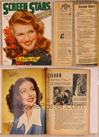 9z066 SCREEN STARS magazine February 1946, sexiest smiling Rita Hayworth starring in Gilda!