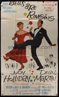1a380 BELLS ARE RINGING 3sh '60 full-length image of Judy Holliday & Dean Martin singing & dancing!