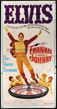 1a441 FRANKIE & JOHNNY 3sh '66 Elvis Presley turns the land of the blues red hot!