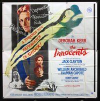 1a234 INNOCENTS 6sh '62 Deborah Kerr is outstanding in Henry James' English classic horror story!