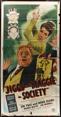 1a480 JIGGS & MAGGIE IN SOCIETY 3sh '48 artwork by George McManus, Joe Yule, Renie Riano