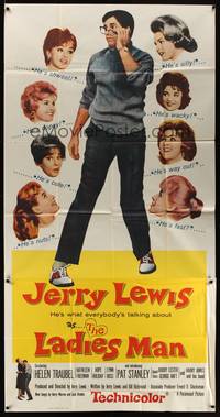 1a486 LADIES' MAN 3sh '61 girl-shy upstairs-man-of-all-work Jerry Lewis screwball comedy!
