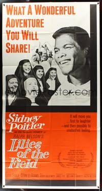 1a501 LILIES OF THE FIELD 3sh '63 Sidney Poitier helps Lilia Skala & nuns build a chapel!