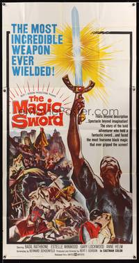1a514 MAGIC SWORD 3sh '61 Basil Rathbone wields the most incredible weapon ever!