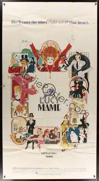 1a518 MAME int'l 3sh '74 Lucille Ball, from Broadway musical, cool Bob Peak artwork!