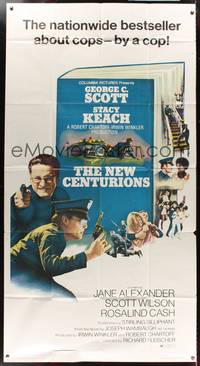 1a542 NEW CENTURIONS 3sh '72 George Scott, Stacy Keach, a story about cops written by a cop!