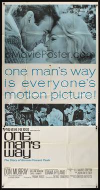 1a554 ONE MAN'S WAY 3sh '64 Don Murray stars in bio of positive thinker Norman Vincent Peale!