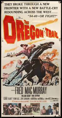 1a558 OREGON TRAIL 3sh '59 Fred MacMurray,the battle-cry 54-40 or Fight resounded across the West!