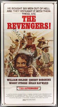 1a599 REVENGERS 3sh '72 Daniel Mann directed, William Holden, Ernest Borgnine, Woody Strode