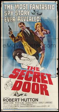 1a611 SECRET DOOR 3sh '64 Robert Hutton, WWII spies, most fantastic story ever revealed!