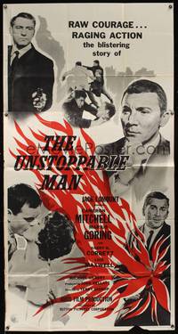 1a675 UNSTOPPABLE MAN 3sh '60 Cameron Mitchell, raw courage, raging action!