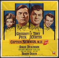 1a172 CAPTAIN NEWMAN, M.D. 6sh '64 Gregory Peck, Tony Curtis, Angie Dickinson, Bobby Darin