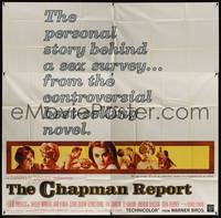 1a178 CHAPMAN REPORT 6sh '62 Jane Fonda, Shelley Winters, from Irving Wallace sex novel!