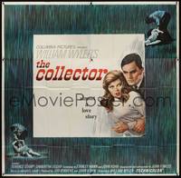 1a181 COLLECTOR 6sh '65 art of Terence Stamp & Samantha Eggar, William Wyler directed!