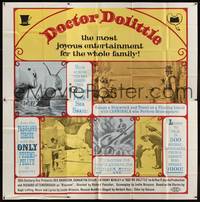 1a193 DOCTOR DOLITTLE 6sh R69 Rex Harrison speaks with animals, directed by Richard Fleischer!