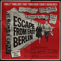 1a197 ESCAPE FROM EAST BERLIN 6sh '62 Robert Siodmak, escape from communist East Germany!