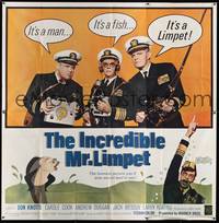 1a233 INCREDIBLE MR. LIMPET 6sh '64 wacky Don Knotts turns into a cartoon fish!