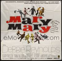 1a258 MARY MARY 6sh '63 Debbie Reynolds, Barry Nelson, Michael Rennie, musical comedy!