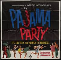 1a286 PAJAMA PARTY 6sh '64 Annette Funicello in sexy lingerie, Tommy Kirk, Buster Keaton shown!