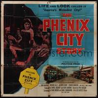 1a292 PHENIX CITY STORY 6sh '55 classic noir, it took the military to subdue their sin!