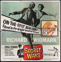 1a310 SECRET WAYS 6sh '61 Richard Widmark, Alistair MacLean, filmed in the danger zones of Europe!