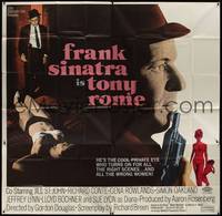 1a344 TONY ROME 6sh '67 detective Frank Sinatra w/gun & sexy near-naked girl on bed!