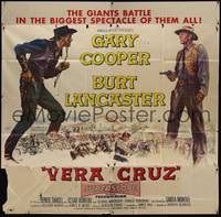 1a354 VERA CRUZ 6sh '55 best close up artwork of cowboys Gary Cooper & Burt Lancaster!