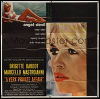 1a355 VERY PRIVATE AFFAIR 6sh '62 Vie Privee, sexiest Brigitte Bardot full-length & close up!