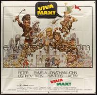 1a356 VIVA MAX 6sh '70 Peter Ustinov, Jonathan Winters, great Jack Davis art of cast!