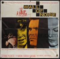 1a358 WALL OF NOISE 6sh '63 sexy Suzanne Pleshette, Ty Hardin, horse racing!