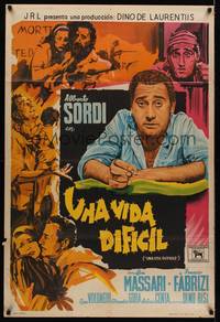 1a078 DIFFICULT LIFE Argentinean '61 Dino Risi's Una Vita difficile, many images of Alberto Sordi!