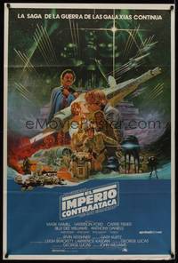 1a085 EMPIRE STRIKES BACK Argentinean '80 George Lucas sci-fi classic, cast montage art by Ohrai!