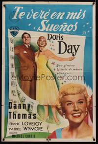 1a095 I'LL SEE YOU IN MY DREAMS Argentinean '52 Doris Day & Danny Thomas are Makin' Whoopee!
