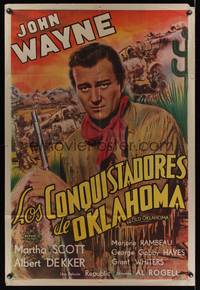 1a096 IN OLD OKLAHOMA Argentinean R50s different super close up of John Wayne in buckskin!