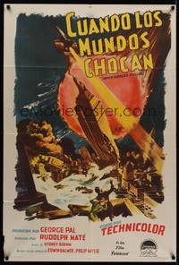 1a150 WHEN WORLDS COLLIDE Argentinean '51 George Pal classic doomsday thriller, different art!