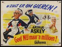 1a026 MAKE MINE A MILLION British quad '59 Arthur Askey, sexy Sabrina, English comedy!