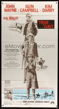 1b061 TRUE GRIT int'l 3sh '69 John Wayne as Rooster Cogburn, Kim Darby, Glen Campbell!