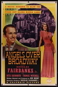1b226 ANGELS OVER BROADWAY 40x60 '40 sexy full-length Rita Hayworth, Douglas Fairbanks Jr.