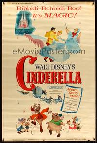 1b240 CINDERELLA 40x60 R65 Walt Disney classic romantic musical fantasy cartoon!